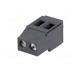 PCB terminal block | angled 90° | 5mm | ways: 2 | on PCBs | 0.5÷4mm2