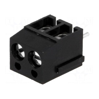 PCB terminal block | angled 90° | 5mm | ways: 2 | on PCBs | 2.5mm2 | 24A