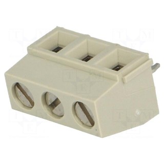 PCB terminal block | angled 90° | 5mm | ways: 3 | on PCBs | 0.05÷1.4mm2