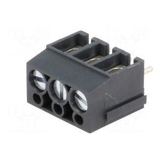 PCB terminal block | angled 90° | 5mm | ways: 3 | on PCBs | 0.5÷2.5mm2