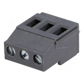 PCB terminal block | angled 90° | 5mm | ways: 3 | on PCBs | 0.5÷4mm2