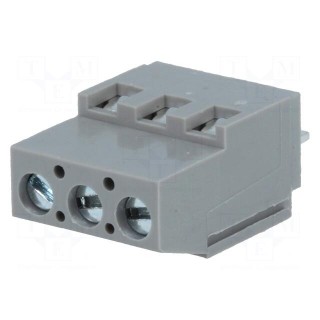 PCB terminal block | angled 90° | 5mm | ways: 3 | on PCBs | 2.5mm2 | 20A