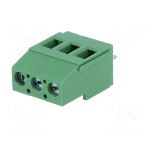 PCB terminal block | angled 90° | 5mm | ways: 3 | on PCBs | 2.5mm2 | 20A