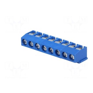 PCB terminal block | angled 90° | 5mm | ways: 8 | on PCBs | 2.5mm2 | 8A
