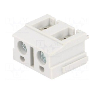 PCB terminal block | angled 90° | 7.5mm | ways: 2 | on PCBs | 1.5mm2