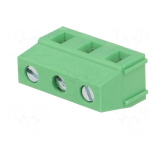 PCB terminal block | angled 90° | 7.5mm | ways: 3 | on PCBs | 2.5mm2