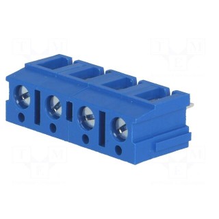 PCB terminal block | angled 90° | 7.5mm | ways: 4 | on PCBs | 2.5mm2