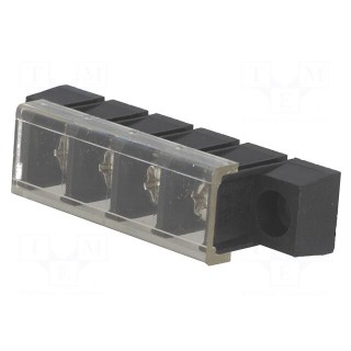 PCB terminal block | straight | 10mm | ways: 4 | THT,screw terminal