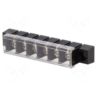 PCB terminal block | straight | 10mm | ways: 6 | THT,screw terminal