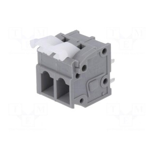 PCB terminal block | straight | 5mm | ways: 2 | on PCBs | 0.2÷2.5mm2