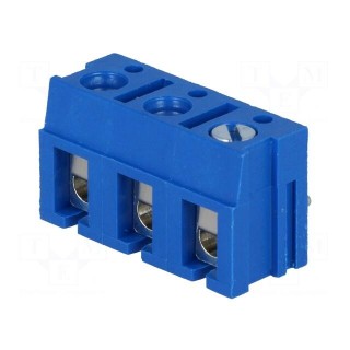 PCB terminal block | straight | 7.5mm | ways: 3 | on PCBs | 2.5mm2 | 10A