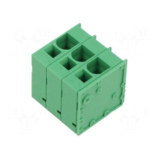 PCB terminal block | angled 90° | 10mm | ways: 3 | on PCBs | 18AWG÷4AWG