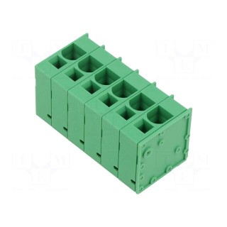 PCB terminal block | angled 90° | 10mm | ways: 6 | on PCBs | 18AWG÷4AWG