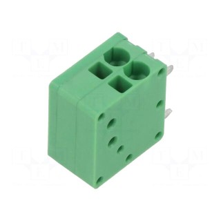 PCB terminal block | angled 90° | 3.5mm | ways: 2 | on PCBs | terminal