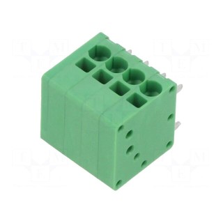 PCB terminal block | angled 90° | 3.5mm | ways: 4 | on PCBs | terminal