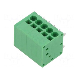 PCB terminal block | angled 90° | 3.5mm | ways: 5 | on PCBs | terminal