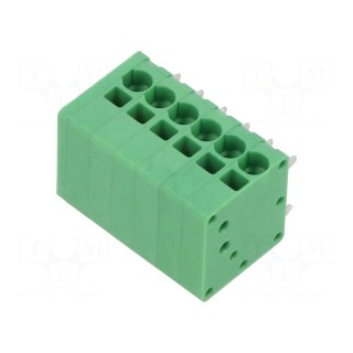PCB terminal block | angled 90° | 3.5mm | ways: 6 | on PCBs | terminal