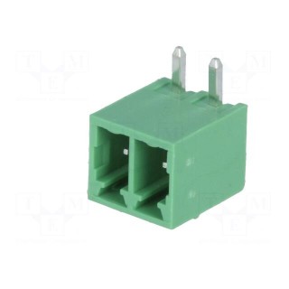 Pluggable terminal block | 3.5mm | ways: 2 | angled 90° | socket | male