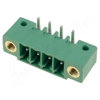 Pluggable terminal block | 3.5mm | ways: 4 | angled 90° | socket | male