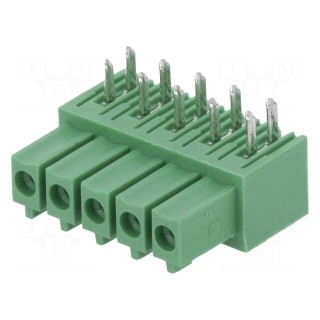 Pluggable terminal block | 3.5mm | ways: 5 | angled 90° | socket | THT
