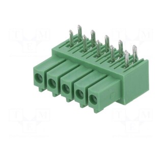 Pluggable terminal block | 3.5mm | ways: 5 | angled 90° | socket | THT