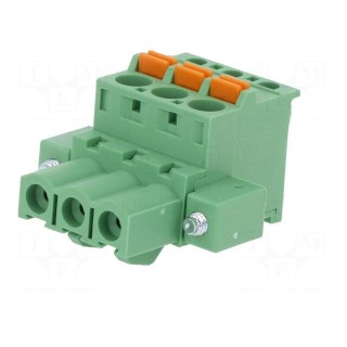 Pluggable terminal block | 5.08mm | ways: 3 | angled 90° | plug | green