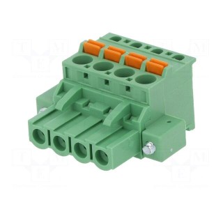 Pluggable terminal block | 5.08mm | ways: 4 | angled 90° | plug | green