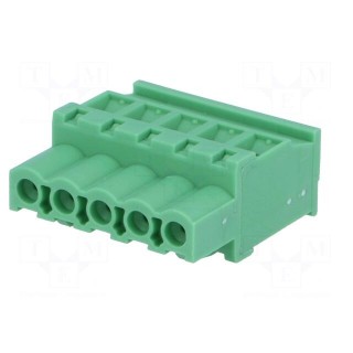 Pluggable terminal block | 5.08mm | ways: 5 | angled 90° | plug | green
