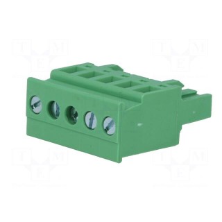 Pluggable terminal block | 5.08mm | ways: 5 | angled | plug | female