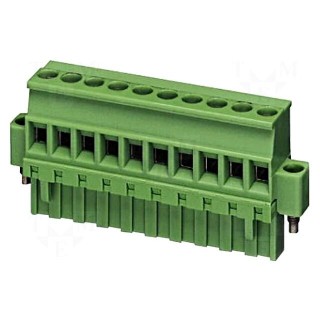 Pluggable terminal block | 5.08mm | ways: 8 | angled 90° | plug | green