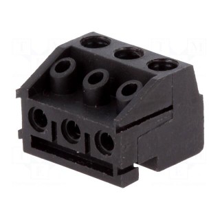 Pluggable terminal block | 5mm | angled 90° | terminal block | black