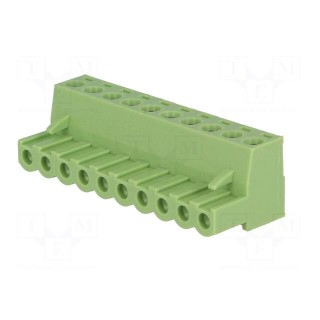 Pluggable terminal block | 5mm | ways: 10 | straight | plug | female