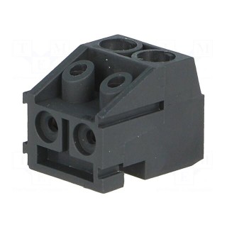 Pluggable terminal block | 5mm | ways: 2 | angled 90° | female | black