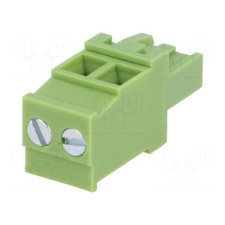 Pluggable terminal block | 5mm | ways: 2 | angled 90° | plug | female