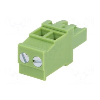 Pluggable terminal block | 5mm | ways: 2 | angled 90° | plug | female