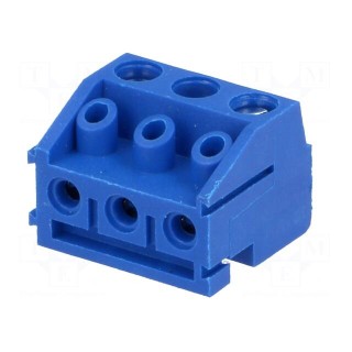 Pluggable terminal block | 5mm | ways: 3 | angled 90° | female | 1.5mm2