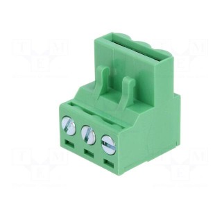 Pluggable terminal block | 5mm | ways: 3 | angled 90° | plug | female