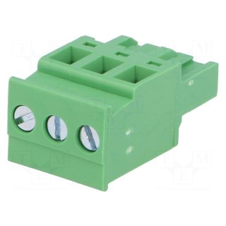 Pluggable terminal block | 5mm | ways: 3 | angled | plug | female | 320V