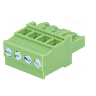 Pluggable terminal block | 5mm | ways: 4 | angled 90° | plug | female