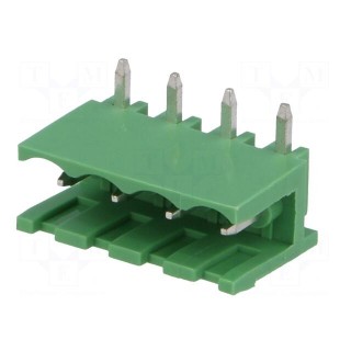 Pluggable terminal block | 5mm | ways: 4 | angled 90° | socket | male