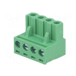 Pluggable terminal block | 5mm | ways: 4 | straight | plug | female