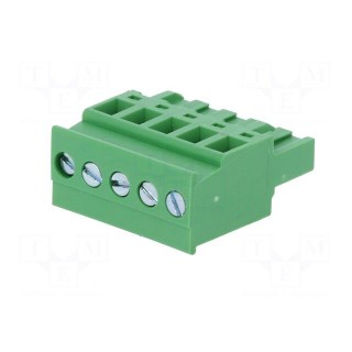 Pluggable terminal block | 5mm | ways: 5 | angled | plug | female | 320V