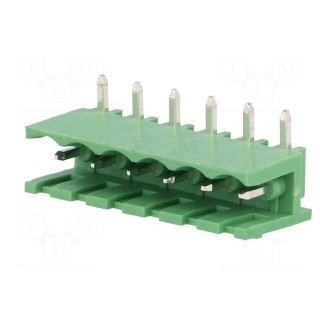 Pluggable terminal block | 5mm | ways: 6 | angled 90° | socket | male