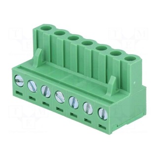 Pluggable terminal block | 5mm | ways: 7 | straight | plug | female