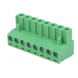 Pluggable terminal block | 5mm | ways: 8 | straight | plug | female