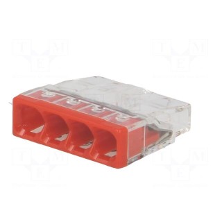 Quick splice | 2273 | spring clamp | 0.5÷2.5mm2 | 450V | 24A | red