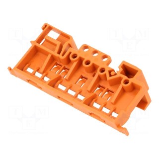 Mounting clamp | 221 | for DIN rail mounting | orange