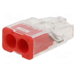 Quick splice | spring clamp | 2.5mm2 | 450V | 24A | red | ways: 1 | 11mm