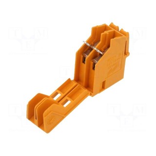 Splice terminal: transformer | ways: 2 | 0.2÷6mm2 | orange | 690V | 38A