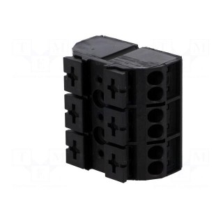 Terminal block | ways: 3 | 0.5÷4mm2 | push-in,spring clamp | black